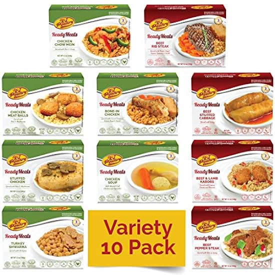 Kosher MRE Meat Meals Ready to Eat (6 Pack Divine Variety - Carne de res & Chicken) Prepared Entree Fully Cooked, Shelf Stable Microwave Dinner - Travel, Military, Camping, Emergency Survival Protein Food 436925660