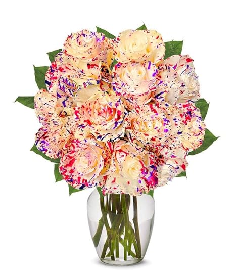 From You Flowers - One Dozen Wild Confetti Roses with G