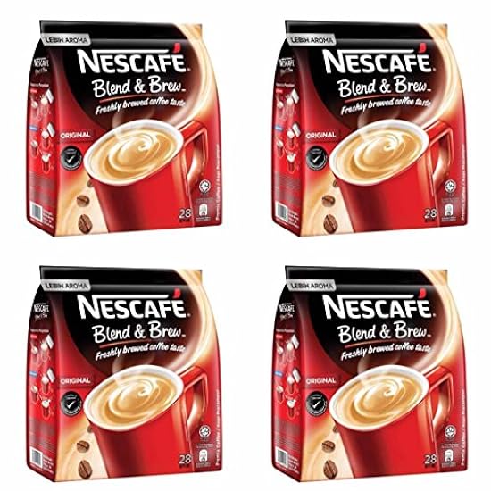 4 Pack Nescafe Original 3 in 1 Blend & Brew Instant Caf