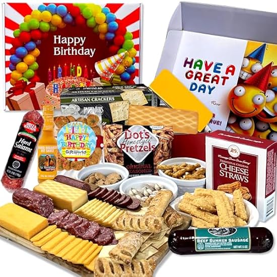 GiftWorld Birthday Meat and Cheese Gift Baskets, Birthd